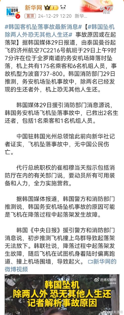 新澳门2025年正版免费和韩国发生飞机坠毁与韩国发生飞机坠毁事件